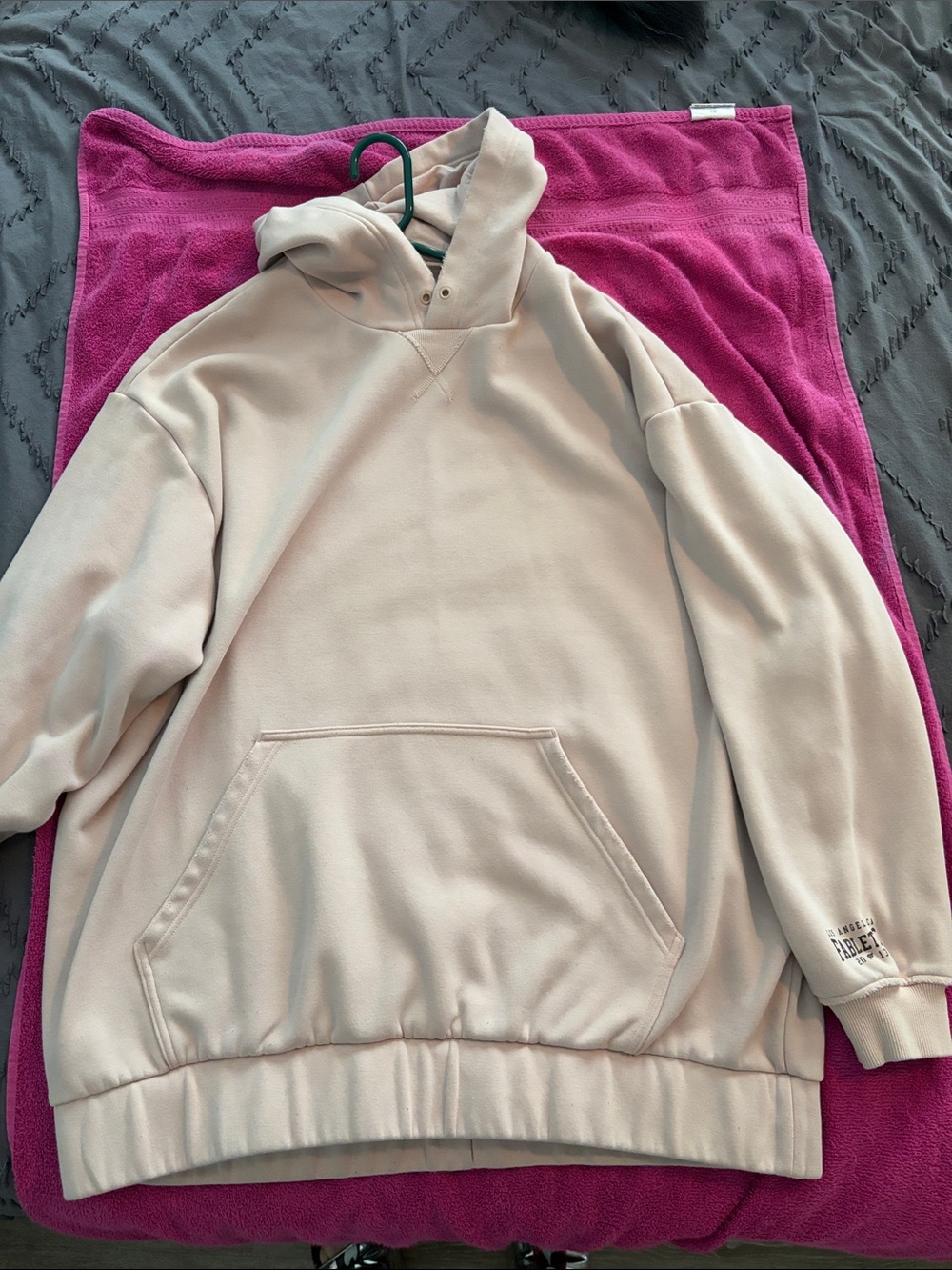 Fabletics Cream Cowl Hoodie Sweatshirt